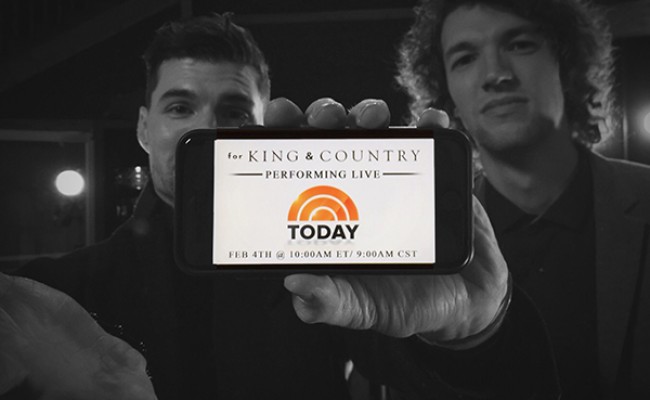 For KING & COUNTRY to Perform on The Today Show