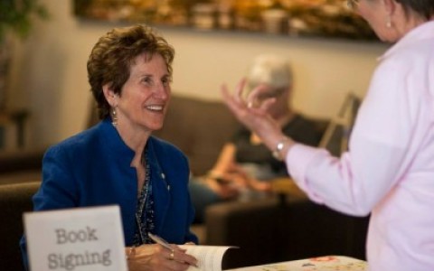 Francine Rivers at a book signing in June. Courtesy of Facebook.