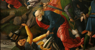 Peter cutting off Malchus' ear