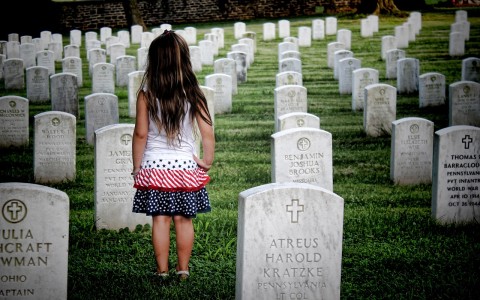Little Girl in cemetery