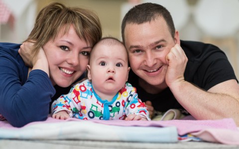 Couple with baby, pro-life
