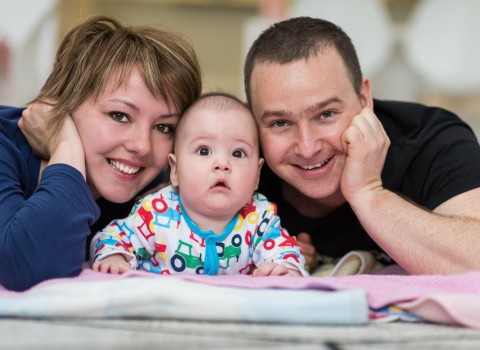 Couple with baby, pro-life