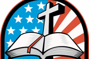 Bible With Cross American Stars Stripes