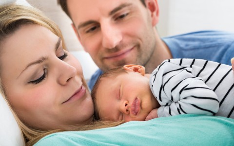 Parents with baby child