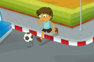 Child in danger from traffic