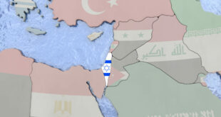 Map of Israel and surrounding nations