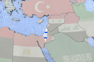 Map of Israel and surrounding nations