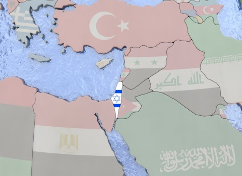 Map of Israel and surrounding nations