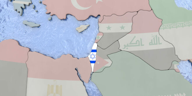 Map of Israel and surrounding nations