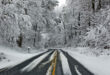 Frozen Christmas, snowy roads