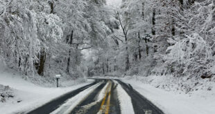 Frozen Christmas, snowy roads